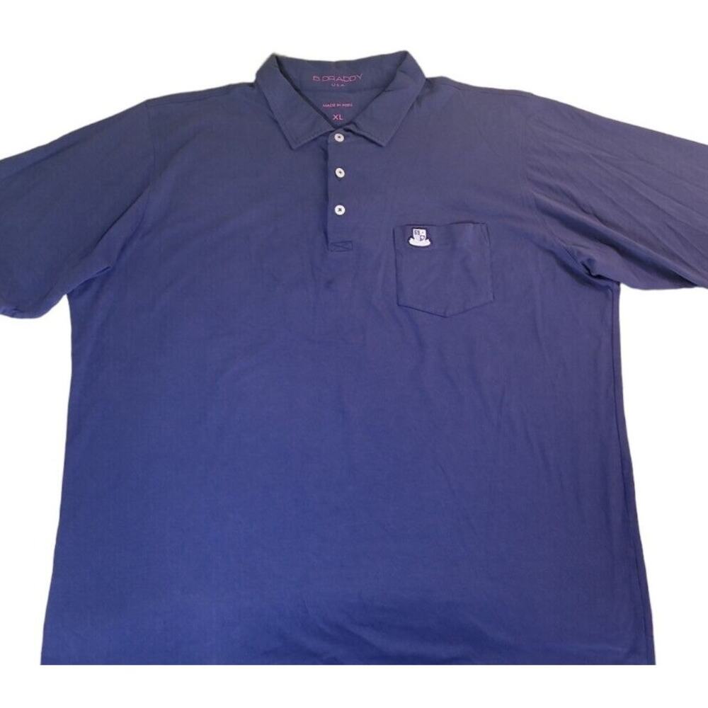 B Draddy Liam Polo XL Navy Golf Performance Luxe Athleisure Shirt EUC